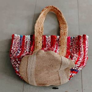 Bolso Tote de Yute a Rayas Estilo Bohemio para Mujer, Casual, Abierto, con Dos Asas, Ecológico, para Uso Diario - Product Image 5