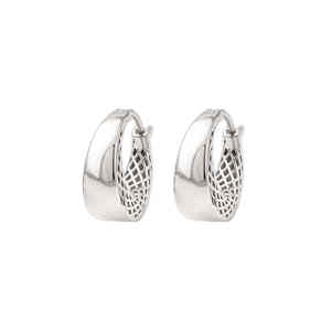 bohemian 925 <b>sterling</b> <b>silver</b> <b>hoop</b> earrings 17mm womens lightweight <b>silver</b> plated round <b>hoops</b> anniversary gift fine jewelry - Product Image 2