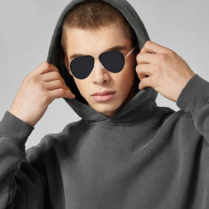 Sweat-shirts à capuche unisexe vierges de haute qualité en molleton, style streetwear, 100% coton French Terry, coupe courte pour homme, épais - Product Image 4