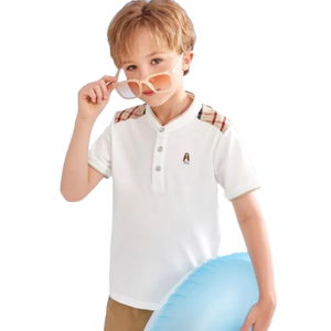 T-shirts d'été à manches courtes en polyester à motifs animaux mignons pour garçons, hauts décontractés compressés à séchage rapide pour enfants - Product Image 3