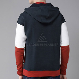 Sweat-shirt blanc unisexe surdimensionné à col montant semi-zippé en molleton mélangé de coton, pull uni à quart de zip - Product Image 3