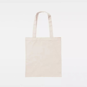 Plain Dyed Printed Cotton Tote Bag Eco Friendly Washable Adjustable Woven Beige Large Capacity - Product Image 5