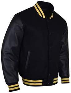 Veste de baseball Varsity Lettermen la plus vendue, corps rouge et manches en cuir noir, tailles S-XL, toutes les couleurs disponibles - Product Image 4