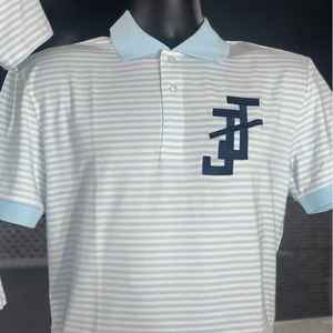 Camiseta Polo a Rayas para Hombre Jack and Jill, Manga Corta, Informal, para Golf, Suave, Transpirable, Mezcla de Algodón, Ajuste Clásico y Cómodo - Product Image 1