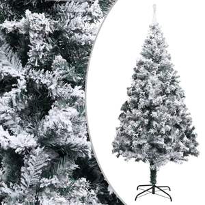 Árbol de Navidad artificial de PVC verde de 6 pies con árboles de Navidad de nieve flocados Categoría de producto - Product Image 1