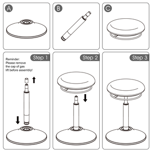 Chaise pivotante à 360 degrés tabourets de bureau ergonomiques - Product Image 5