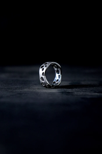 Women's Broken Perfection Abstract Sculpted Diamond <b>Ring</b> <b>Open</b> Curve Design Matte Polished 18K White Rose Gold Plated Minimalist - Product Image 3