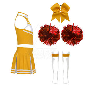 Uniforme de Animadoras Escolares, Conjunto de Dos Piezas de Poliéster, Traje de Baile para Actuaciones en Equipo 2026 - Product Image 5