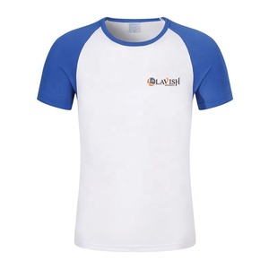 เสื้อยืดเบสบอลคอกลมของผู้ชายผ้าฝ้ายถักแขนแร็กแลนสองสีทึบระบายอากาศได้ดีเป็นมิตรกับสิ่งแวดล้อมออกแบบได้ตามต้องการ - Product Image 3