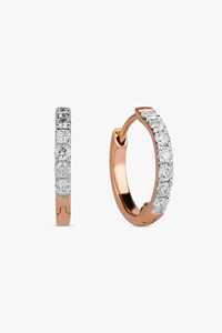 Chunky <b>Hoop</b> <b>Earrings</b> Pave Minimalist Jewelry Custom 14K 18K <b>Solid</b> Gold Round Lab Grown Diamond Huggies Gifts For Women Wholesale - Product Image 4