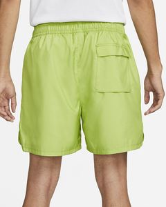 Men's Lime Green Solid Drawstring Shorts Front Logo Quick Dry Knitted Fabric 100% Polyester Casual Sport Wear <b>Mid</b> Waist Fit - Product Image 3