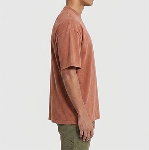 เสื้อยืดฮิปฮอปผู้ชายทรงหลวม ระบายอากาศได้ดี ผ้าคอตตอนเจอร์ซีย์ 100% หนัก 180 GSM รุ่นใหม่ปี 2026 สั่งตัดได้ตามต้องการสำหรับฤดูร้อน - Product Image 2