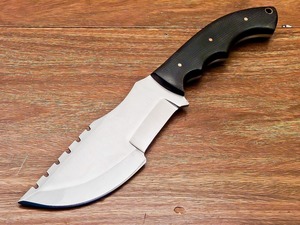 Cuchillo Bowie de Acero Inoxidable FH-85, Arte Vikingo Hecho a Mano, Mango Recto de Micarta, Punta de 10 Pulgadas, 3mm OEM |   Funda de Cuero Premium - Product Image 1