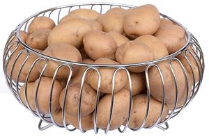 Heavy Stainless Steel <b>Vegetable</b> Fruit Bowl <b>Basket</b> Durable Rust Resistant Kitchen <b>Storage</b> Organizer - Product Image 3