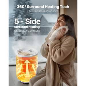 Chauffe-serviettes électrique de qualité spa avec arrêt automatique, seau chauffant pour salle de bain sans poignée, capacité 3 serviettes surdimensionnées, pyjamas et plus - Product Image 3