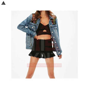 Chaqueta vaquera negra para mujer, muy cómoda, de calidad económica, a precio de mayoreo. - Product Image 4