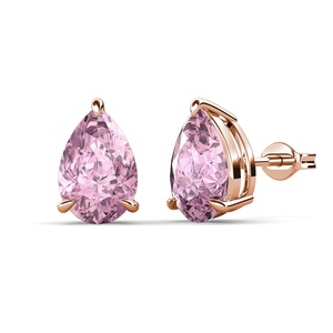 Pendientes de Plata de Ley 925 con Piedra de Hielo Rosa Triturada, Corte Pera, Joyería Fina para Mujer, <span class=keywords><strong>Destiny</strong></span> Jewellery - Product Image 1
