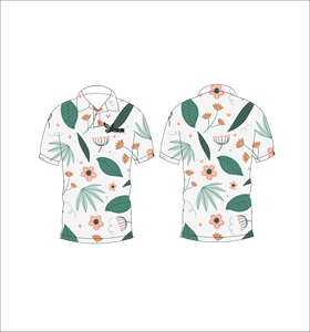 เสื้อโปโลพิมพ์ลายทรอปิคอลแบบกำหนดเอง แขนสั้น สวมใส่สบาย เหมาะสำหรับกอล์ฟ เทนนิส ชุดทีมฤดูร้อน - Product Image 4