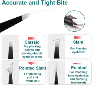 Meilleur ensemble de pinces à épiler professionnelles en acier inoxydable Raayin Impex, durables, à pointe fine, pour sourcils et cils, pointe inclinée disponible, toutes les couleurs - Product Image 3