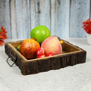 Vendedor caliente Bandeja de servicio redonda ecológica Venta al por mayor Bandeja de madera de acacia para uso en hoteles y restaurantes - Product Image 2