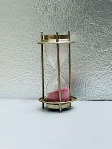 Reloj de arena 3D de 6.5'' con acabado de aluminio y níquel, diseño de cruz, pieza de mesa de fundición de moda para fiesta de graduación - Product Image 4