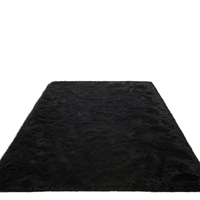 Hot Selling Modern Fluffy Shaggy Pattern Logo Mikro faser Teppich Schwarz Verschiedene Größen für Schlafzimmer und Wohnzimmer-Großhandel