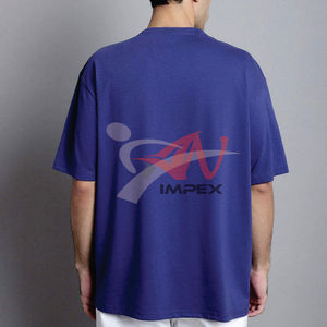 T-shirt Homme Personnalisé 100% Coton avec Logo 3D en Relief, Coupe Oversize, Impression Gonflée, 330g, Grammage Lourd, Respirant, Anti-boulochage, Col Rond Tricoté – Vente en Gros - Product Image 4