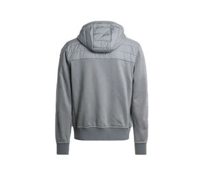 เสื้อแจ็คเก็ตพัฟเฟอร์มีฮู้ดสีเทาสำหรับผู้ชาย แบบมีซิป ป้องกันลม เหมาะสำหรับใส่ลำลองในฤดูใบไม้ร่วง - Product Image 3