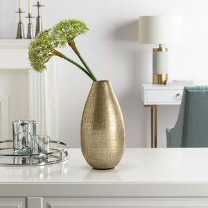 Ensemble de vases décoratifs modernes en or métallique de luxe, centre de table pour la décoration de la table du salon, vente en gros, personnalisable - Product Image 1