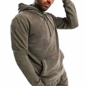 Ensemble de survêtement gris à capuche pour homme, manches longues, couleur unie, sweat-shirt et pantalon décontractés avec poches latérales, vêtements d'automne - Product Image 4