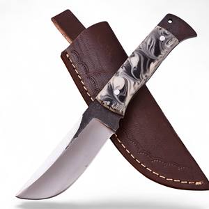 Couteau de chasse et de survie moderne en acier Damas 1095, forgé à la main, à lame pleine, professionnel, pour camping et bushcraft, personnalisable OEM/OBM - Product Image 1