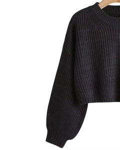 Suéter de punto acanalado de manga larga con cuello redondo, suave y elástico, de moda, informal, para invierno, en oferta, con garantía de calidad. - Product Image 3