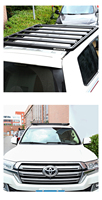 Panier de toit 4x4 pour Toyota Land Cruiser LC200 LC79 LC150, en alliage d'aluminium noir, porte-bagages, accessoires tout-terrain
