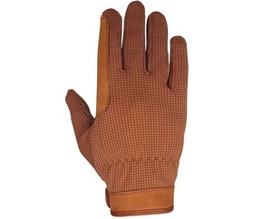 Gants d'équitation pour hommes en cuir véritable avec fermeture auto-agrippante, couleur marron uni, pour l'équitation 2026 - Product Image 4
