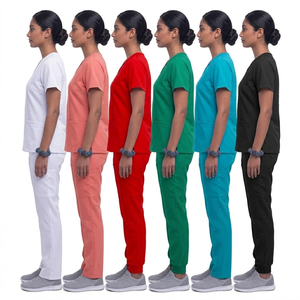 Custom Logo Breathable Nursing <b>Scrubs</b> Set Woven Hospital Uniforms for Men Women for Dental Salon Beauty Nurse Work <b>Clothes</b> - Product Image 3