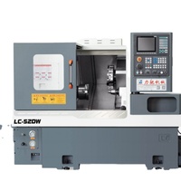 Prix bas LC-52DW cnc machine de tournage lit incliné 30 degrés cnc tour machine 12 stations tourelle lit incliné tour cnc