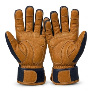 Durable <b>Leather</b> Work <b>Gloves</b> Smooth Flexible Reinforced Cuff Anti-Slip Grip Offering Comfortable Hand Coverage <b>Long</b>-Lasting - Product Image 4