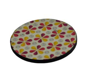 Dessous de verre autocollant dessous de verre imprimé Table de cuisine sous-verres tapis ensemble imprimé rond tissé napperons bureau café Dini - Product Image 1
