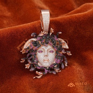 Collier pendentif en moissanite diamantée le plus vendu, VVS1, couleur D, rond, bijoux fins, prix abordable - Product Image 1