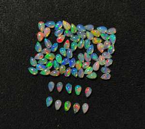Opale d'Éthiopie naturelle en forme de poire, cabochon, pierre précieuse en vrac pour bijoux - Product Image 4