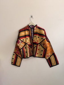 Boho Reversible Indian Kantha Jacket Indian Handmade Vintage Boho Short <b>Coat</b> For <b>Women</b> - Product Image 1