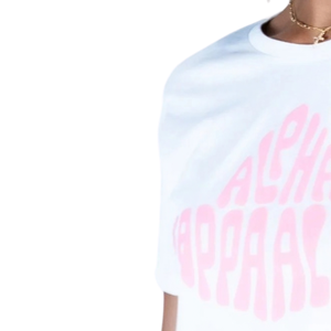 Camiseta Blanca con Letras para Mujer, Manga Corta, Cuello Redondo, Estilo Casual, Moda Urbana, Algodón Ecológico, Ligera, Verano - Product Image 2