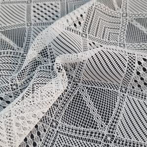 Lightweight Breathable Square Triangle Geometric Stretch Lace Fabric 147cm Nylon Spandex Warp Knit Wedding <b>Lingerie</b> Apparel - Product Image 6