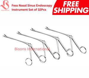 BISONS – Ensemble d'instruments chirurgicaux manuels en acier inoxydable FESS ENT, 32 pièces, pour endoscopie nasale et sinusoïdale - Product Image 5