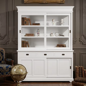 Vitrina Oxford de Madera Sólida Premium, Moderna y Ecológica, con Puertas Corredizas de Vidrio para Sala de Estar - Product Image 2