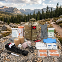 Trousse de premiers secours tactique IFAK, sac médical pour traumatismes avec garrot et attelle, équipement de survie d'urgence pour le camping, la randonnée et les situations d'urgence