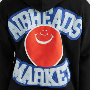 Sweat à capuche d'hiver pour homme avec logo imprimé en relief personnalisé, design épais et imprimé en relief, basique, en coton mélangé, coupe oversize à épaules tombantes - Product Image 4