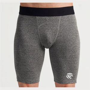 Shorts de compression pour homme gris - Coupe ajustée - Product Image 6