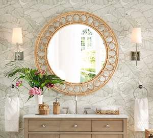 Handmade natural decorative <b>mirrors</b> from Vietnam, elegant design, OEM/ODM colors, perfect for modern home styling. - Product Image 1