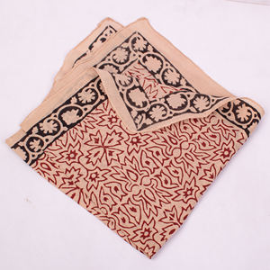 Fabricant Grossiste Fournisseur Tissu Bandana Personnalisé 100% Coton Imprimé au Bloc pour Femme Mouchoir Style Bagru Imprimé - Product Image 2